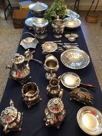 Wonderful selection of Silverplate and Aluminum pieces. 