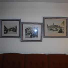 Framed Paris Street Prints, Signed and Dated http://www.ctonlineauctions.com/detail.asp?id=758225