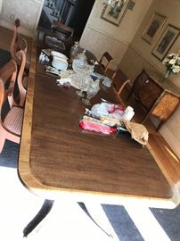 20'th Century Repro Pedestal Dining Table,  Seats 14