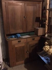 Antique 2 piece Oak cupboard 