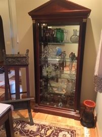 Vict Easel and Curio Cabinet