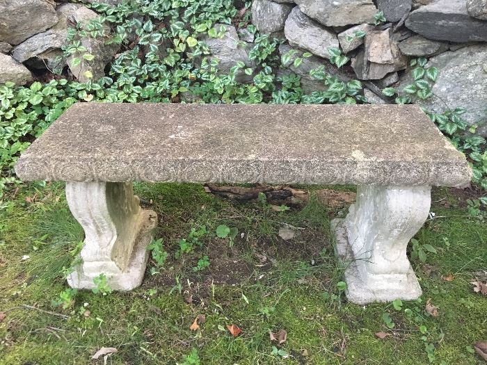 Rustic stone bench 
