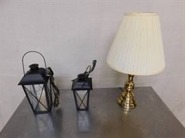 2 Decorative Lanterns and Electric Light