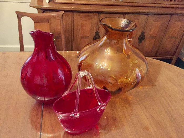 Old Murano pitcher and vase