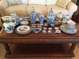 Collection of blue & white porcelain, China and pottery....
