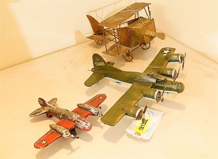 181MZ Lot of Three 3 Decorative Model Airplanes