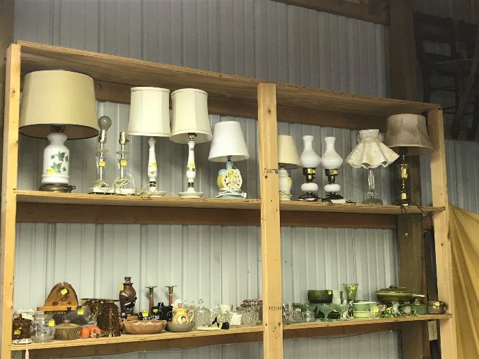 Wide selection of lamps thru out  the sale.