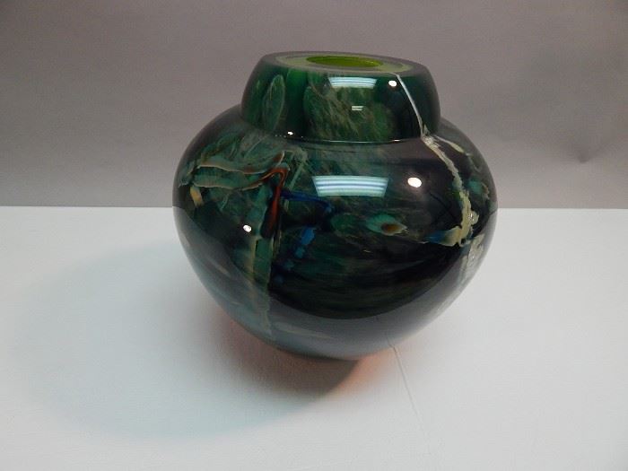 Randi Solin Emperor's Bowl Art Glass 