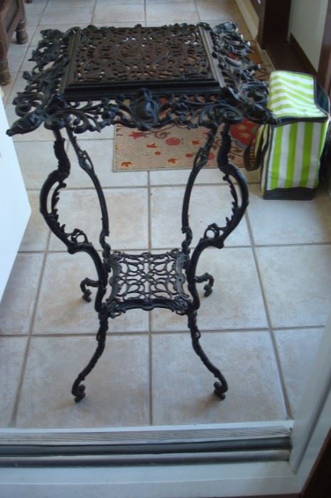 Ornate cast iron Victorian lamp stand