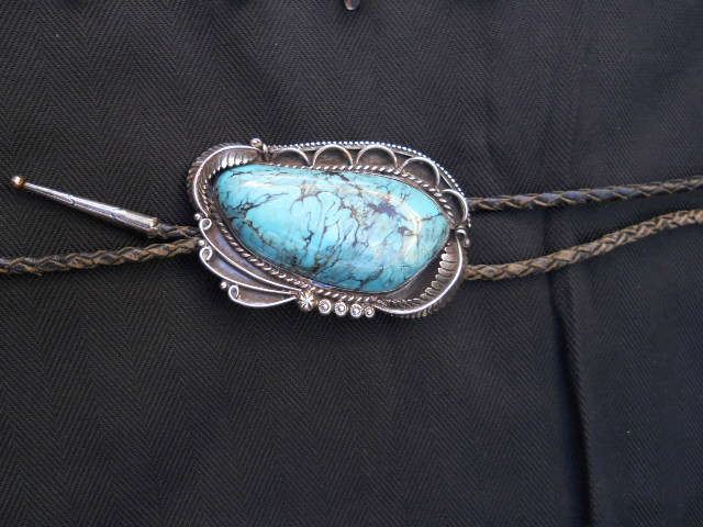 Bolo tie natural stone 41/2 inches long