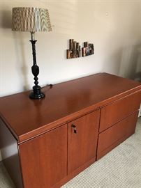 Credenza for office desk  by Knoll and lamp - u- shaped Desk also available! 