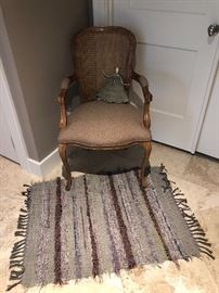 Arm chair and small area rug