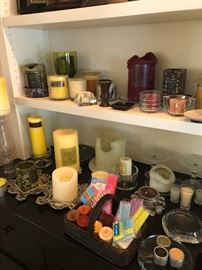 Large assortment of essential oil candles - they smell wonderful!  