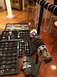 Watches, rings, necklaces and pins - varied metals and stones - MOST are Sterling Silver :) 