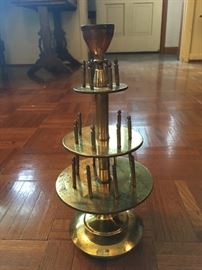 Antique brass sewing thread treee