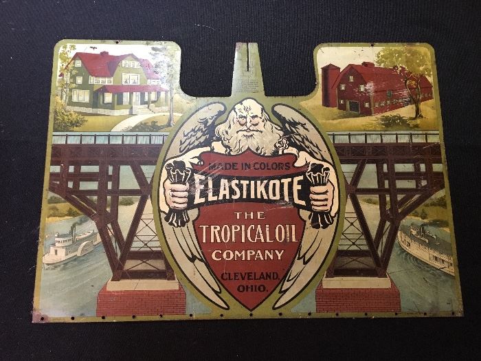 The Tropical Oil Co. Cleveland, Ohio  Elastikote      20" x 14", 1908- double sided