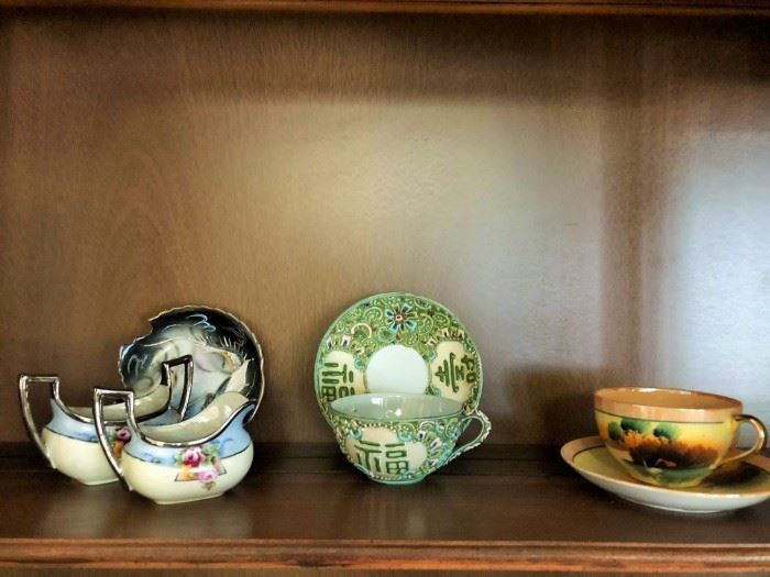 Dragonware, Teacups and plates