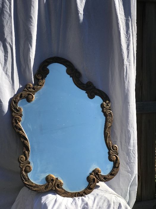 Large wooden mirror 