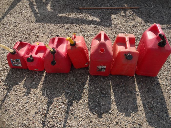 Various gas containers