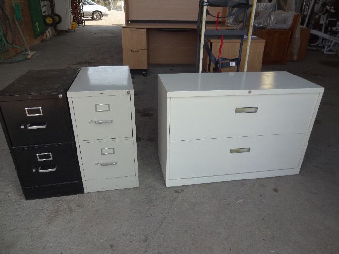 Various filing cabinets