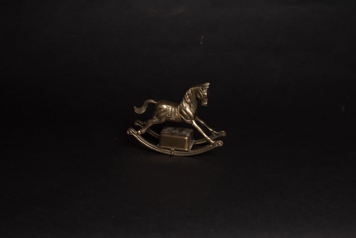 Brass Rocking Horse Figure