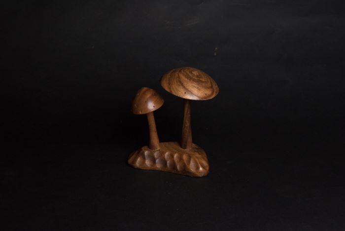 Wooden Mushroom Decor
