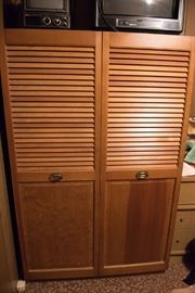 Metal Closet With Wood Doors