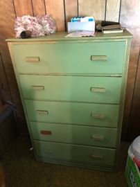 5 Drawer Green Dresser
