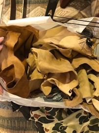 Many Leather Scrap Pieces