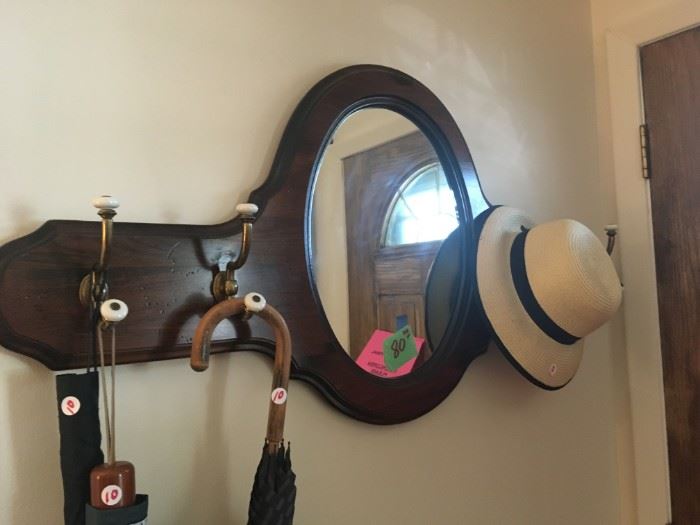 mirror coat rack