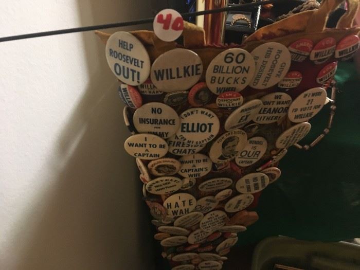vintage political buttons pins