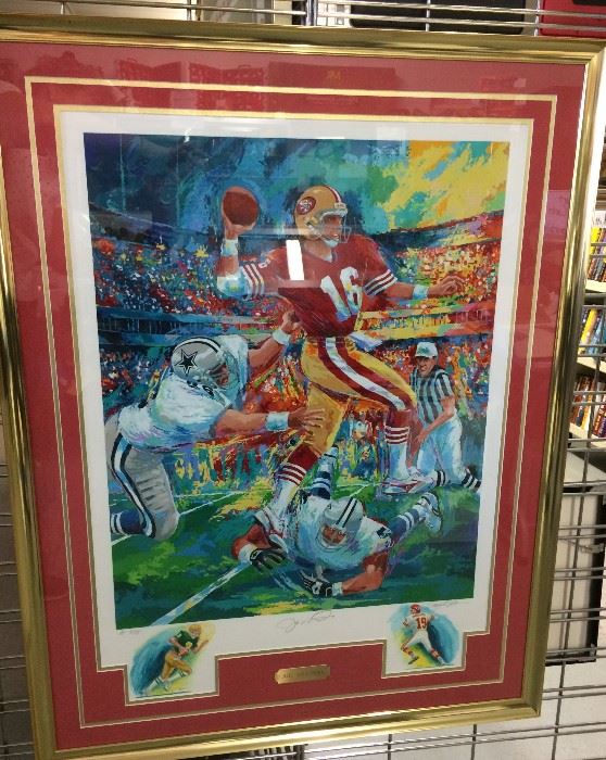 Joe Montana - San Francisco -  Lithograph signed by Joe and artist with remarks 