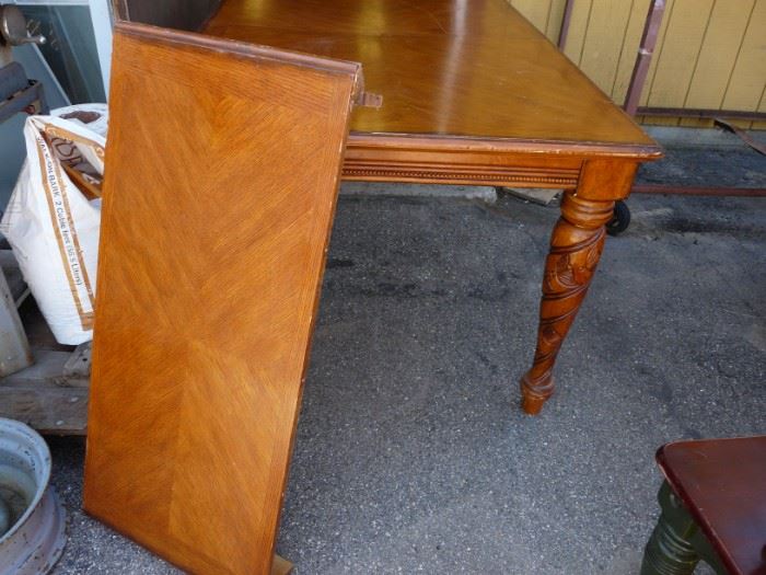 This table comes with a leaf and gorgeous carved legs.
