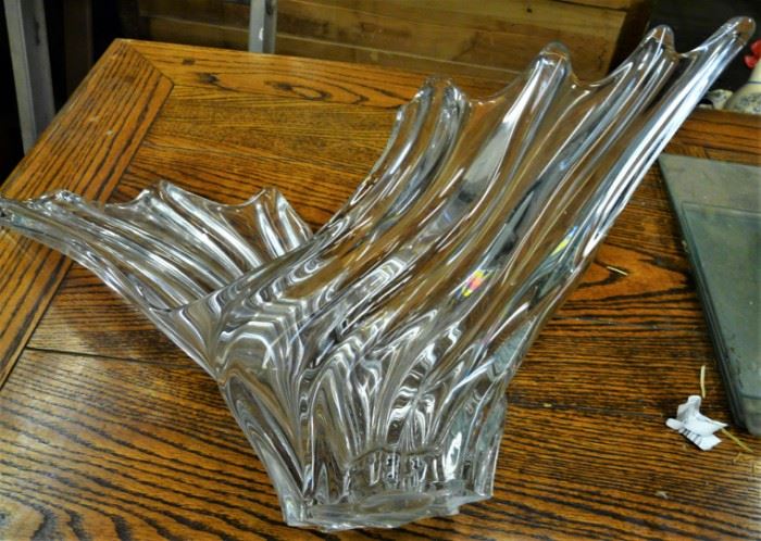 Gorgeous LARGE Vannes Crystal centerpiece.  Perfect condition, no chips no damage, really stunning.