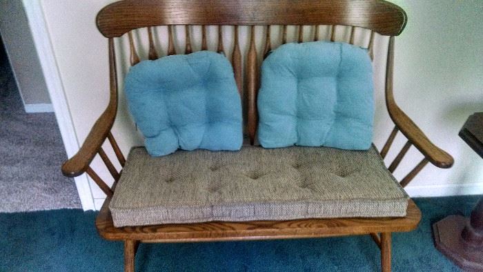 COUNTRY WOODEN LOVE SEAT BENCH