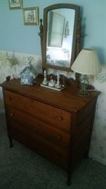 **ANTIQUE**** DRESSER W/ PIVOT MIRROR