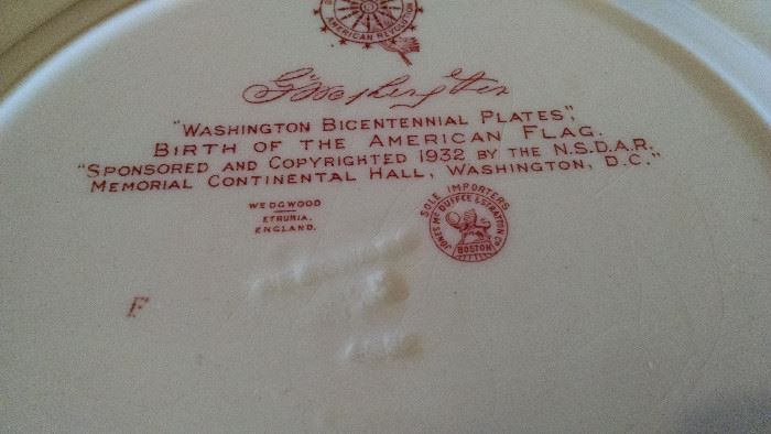 CLOSE-UP...WEDGWOOD ...BIRTH OF AMERICAN FLAG