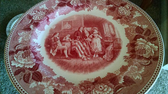 WEDGWOOD CHINA/ ENGLAND ...BIRTH OF THE AMERICAN FLAG ....COPYRIGHTED..1932