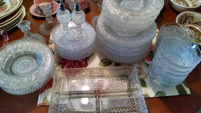 MORE.......**BEAUTIFUL**** ORNATE CUT GLASS SERVING PIECES