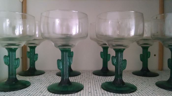 CACTUS DRINKING GLASSES...GREAT FOR MARGARITA'S!!
