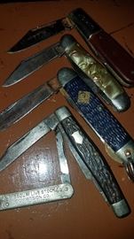Pocket knife collection. Cub Scout, Buck, Barlow