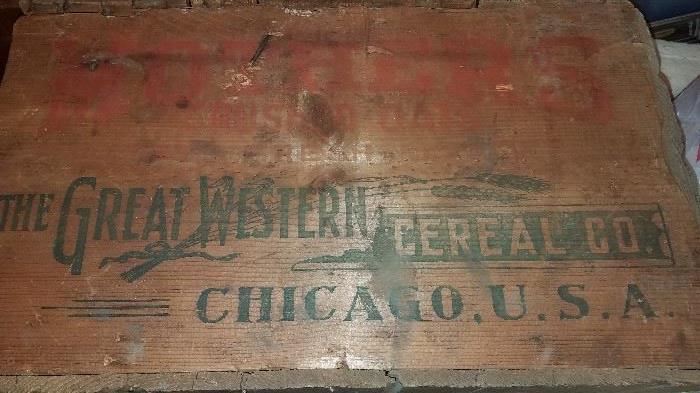 Advertising. The Great Western Cereal Co. "Mothers Oats" box