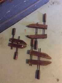 Vintage wood clamps