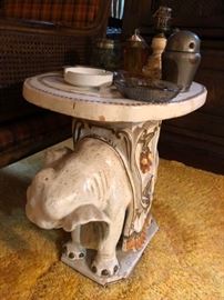 Elephant Table, Ash Trays and Bric-A-Brac