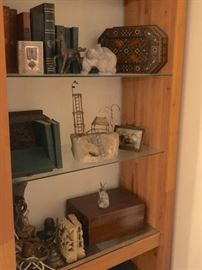 Assorted Decorative Items and Books