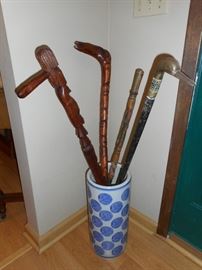 Assortment of walking sticks