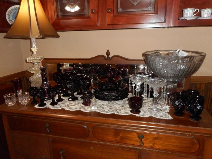 Avon Cape Cod Ruby Glass Collection