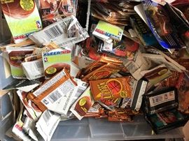 Fleer, Upper Deck baseball, basketball and football cards - most in unopened packs - early 1990's