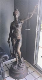 Themis Blind Justice Cast Bronze Statue, 56'' H x 35'' W x 23'' D