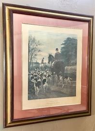 Framed "Hunt Scene" Print
